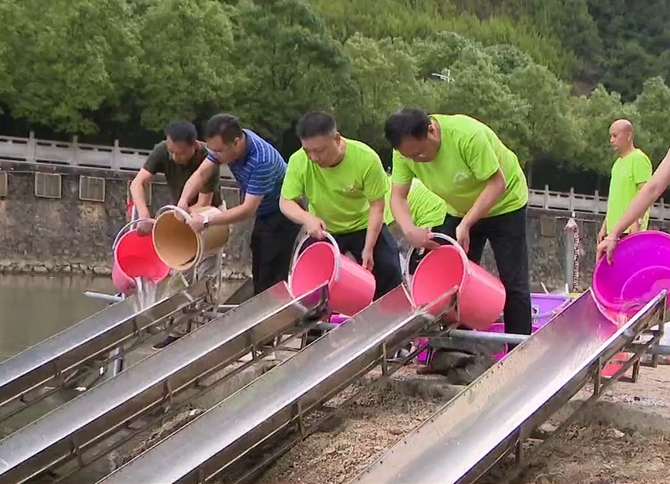 鱼类人工增殖放流活动在浙水河举行