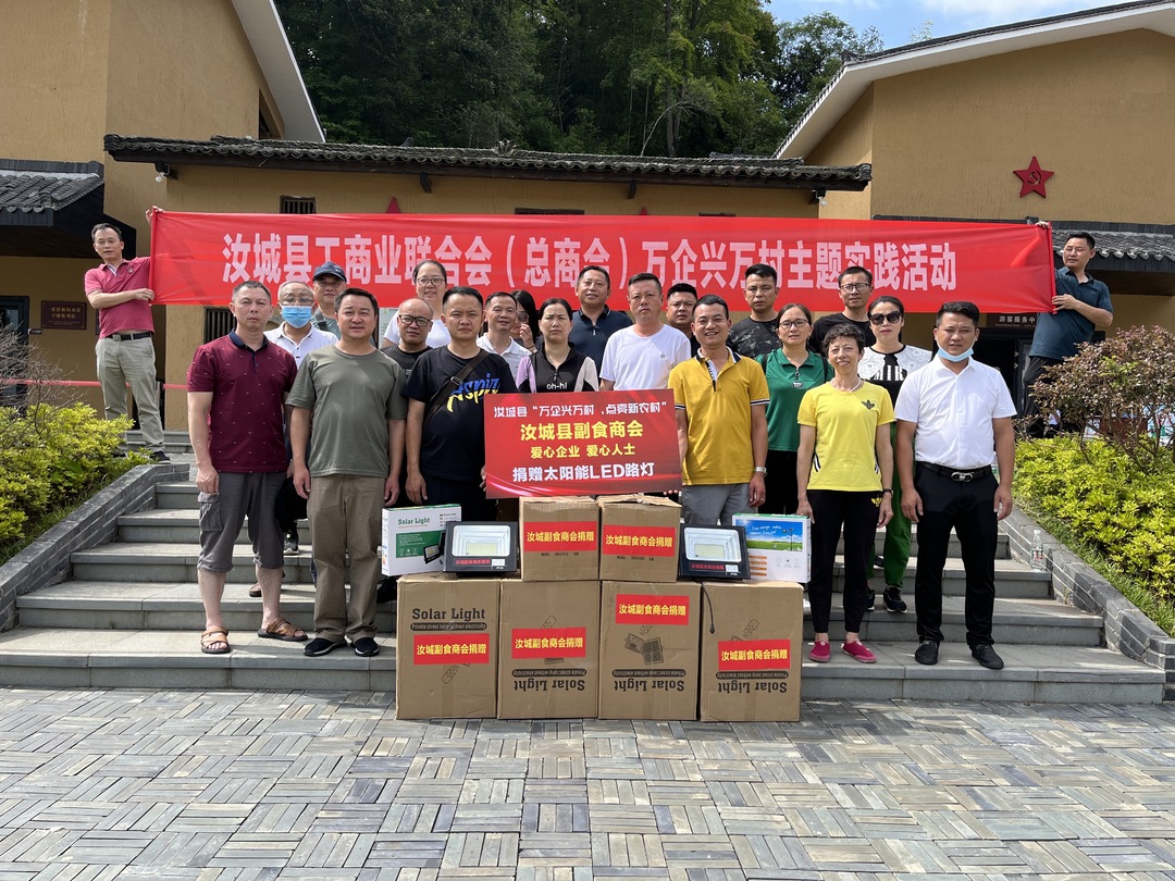 爱心企业捐赠路灯 点亮美丽乡村