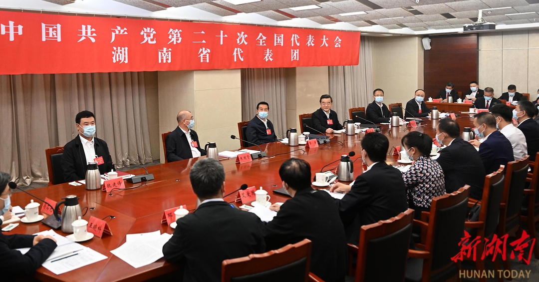湖南代表团举行分组会议 讨论习近平同志在党的二十大上所作的报告