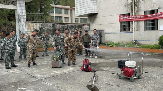 湖南九龙江国家森林公园管理处(汝城县大坪国有林场)开展森林 防灭火培训演练