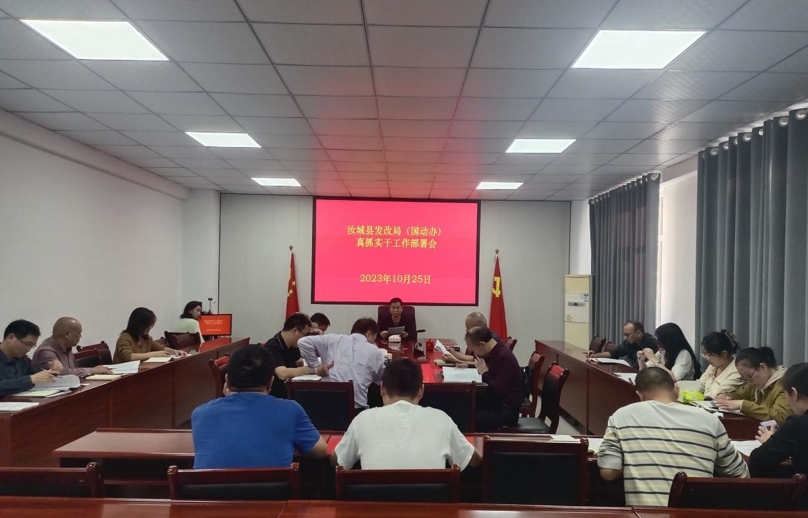汝城发改局召开真抓实干工作部署会