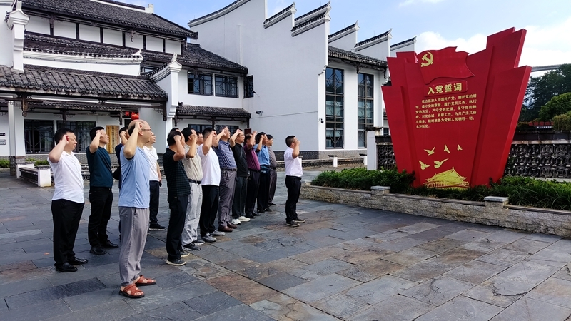 汝城县医疗保障系统赴沙洲开展主题党日活动