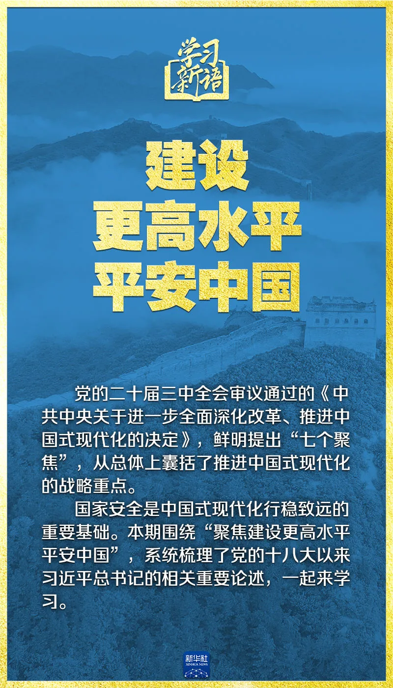 建设更高水平平安中国