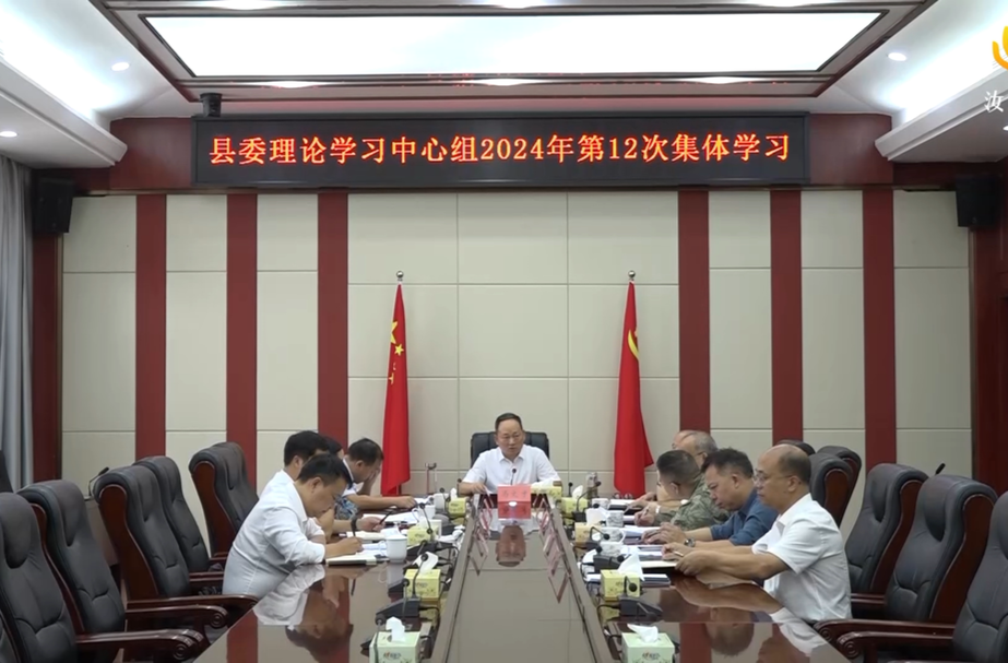 中共汝城县委理论学习中心组开展2024年第12次集体学习