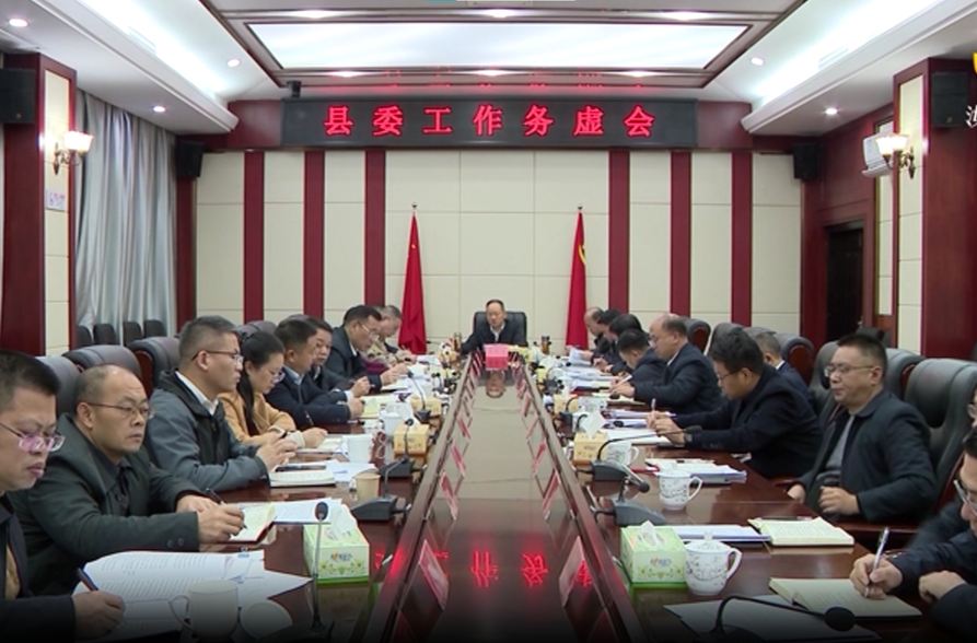 马文才主持召开县委工作务虚会
