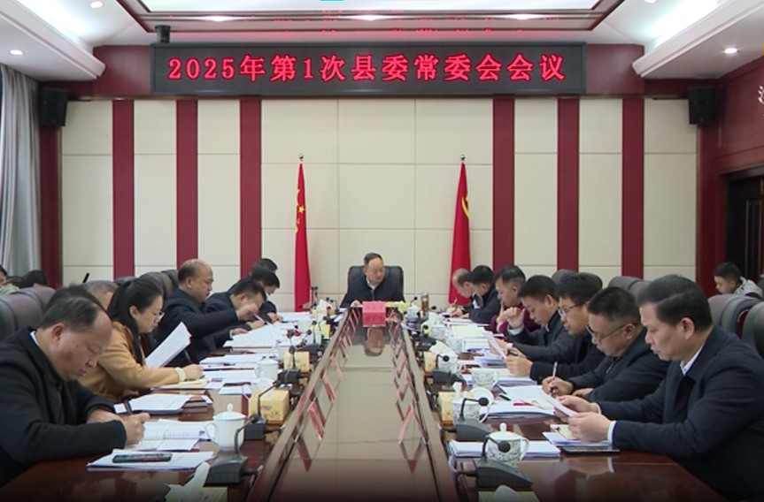 马文才主持召开2025年第1次县委常委会会议