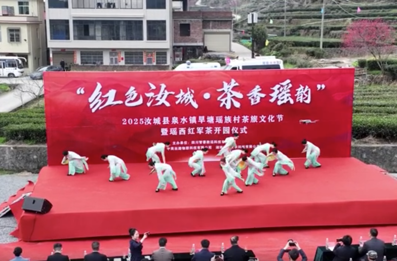 汝城县举办2025年泉水镇旱塘瑶族村茶旅文化节暨瑶硒红军茶园开园仪式