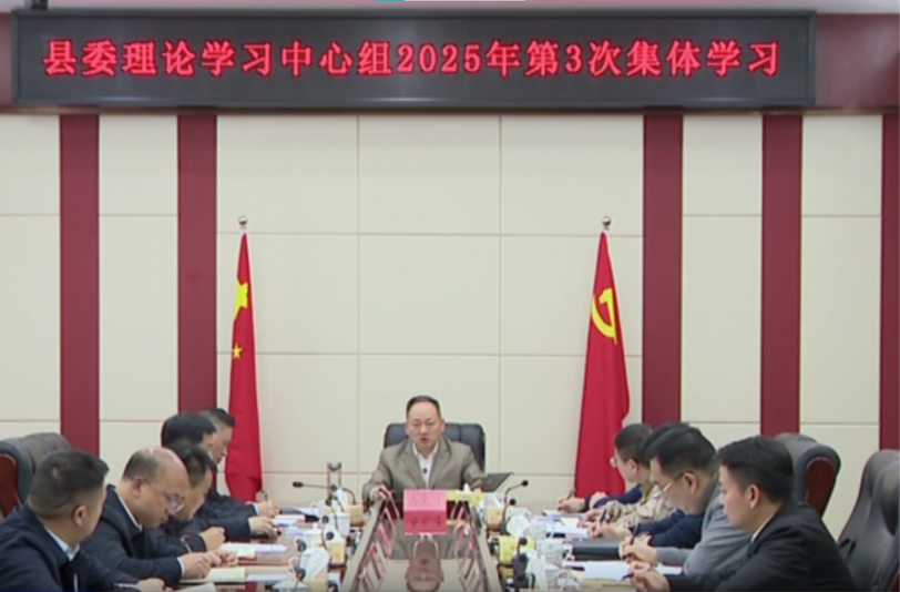 县委理论学习中心组开展2025年第3次集体学习