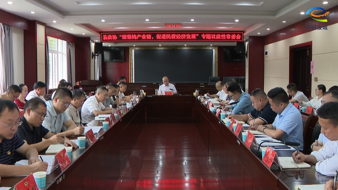 县政协召开“做强钨产业链，促进民营经济发展”专题议政性常委会