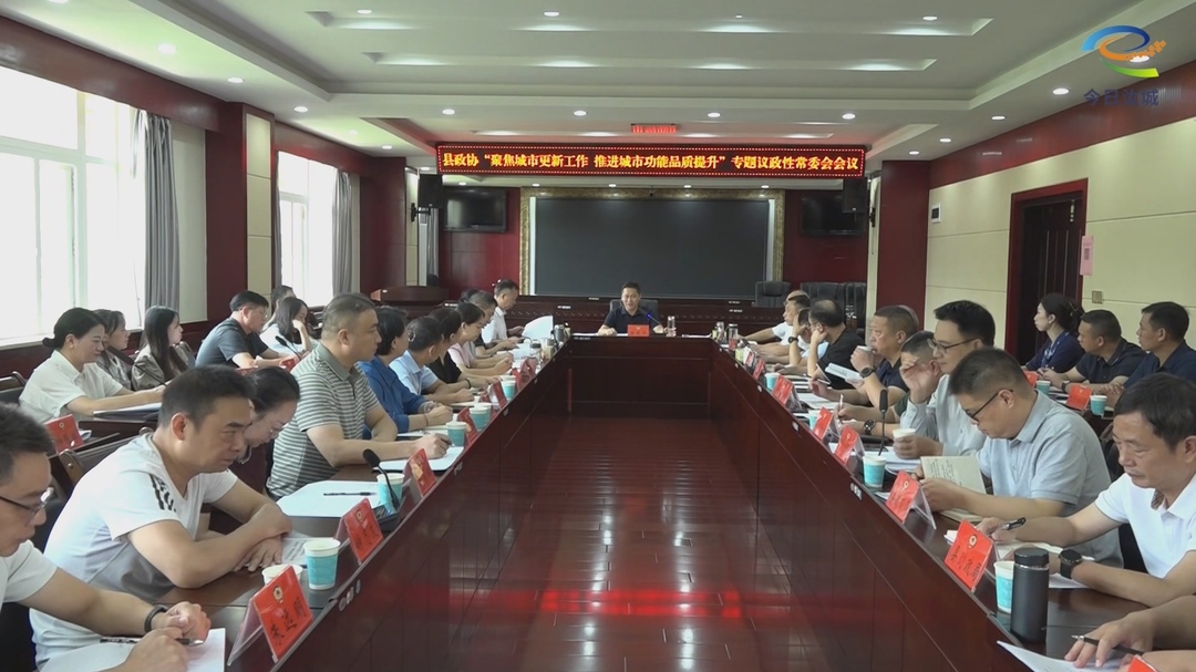 汝城县政协召开“聚焦城市更新工作 推进城市功能品质提升”专题议政性常委会会议