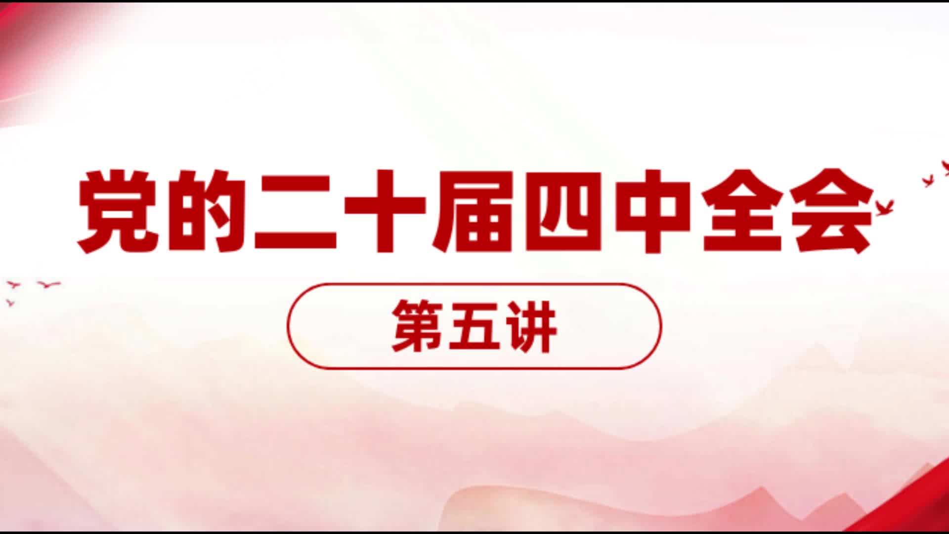 党的二十届四中全会（第五讲）