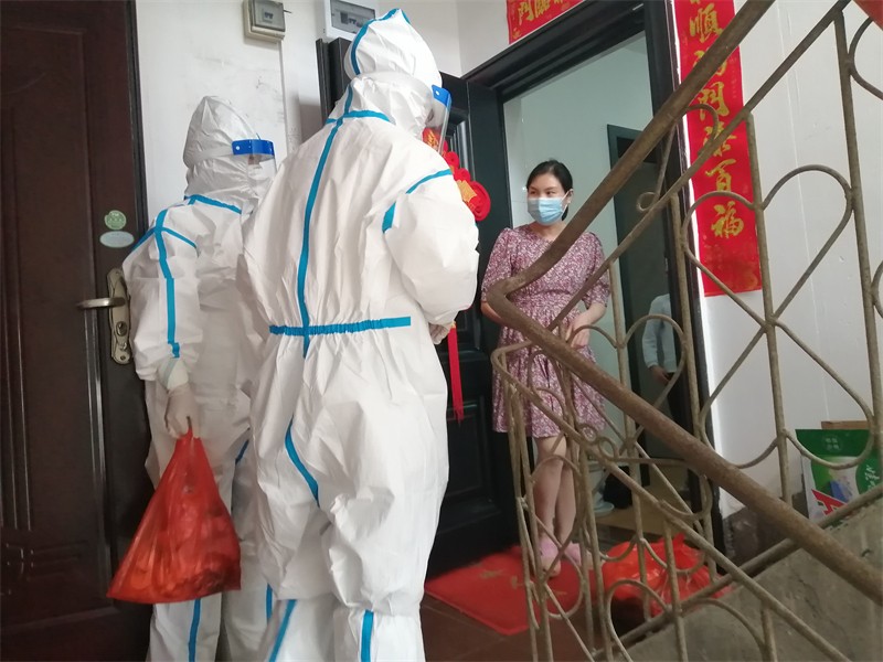 汝城县开展疫情防控封控区物资配送应急演练